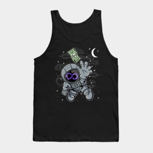 Astronaut Reaching Polygon Matic Coin To The Moon Crypto Token Cryptocurrency Blockchain Wallet Birthday Gift For Men Women Kids Tank Top